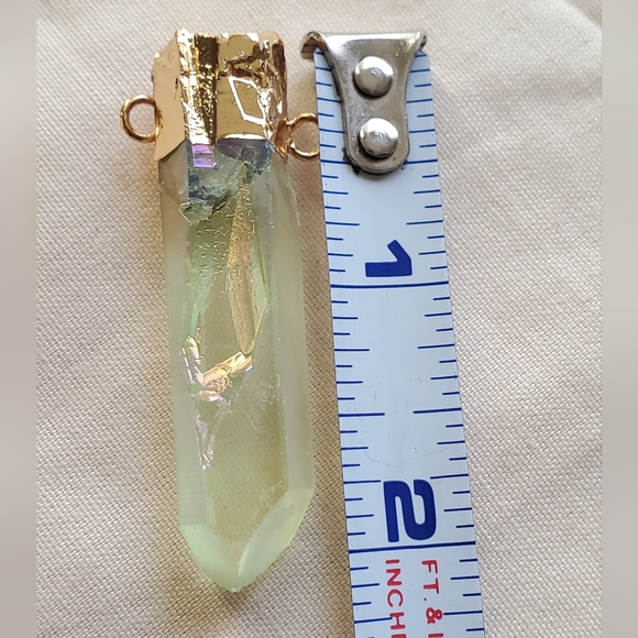 Dyed Green Titanium Quartz Crystal - Picture 5 of 7